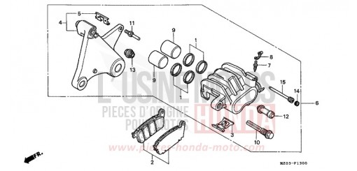 REAR BRAKE CALIPER GL1500CW de 1998
